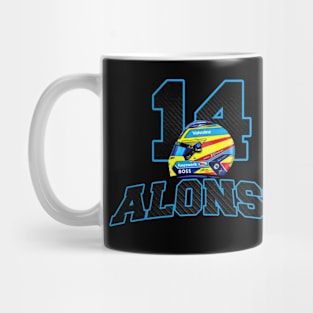 Fernando Alonso 14 Helmet Mug